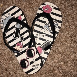 Girly girl flip flops